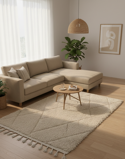 Berber Cloud – Tapis Minimaliste avec motifs sculptés