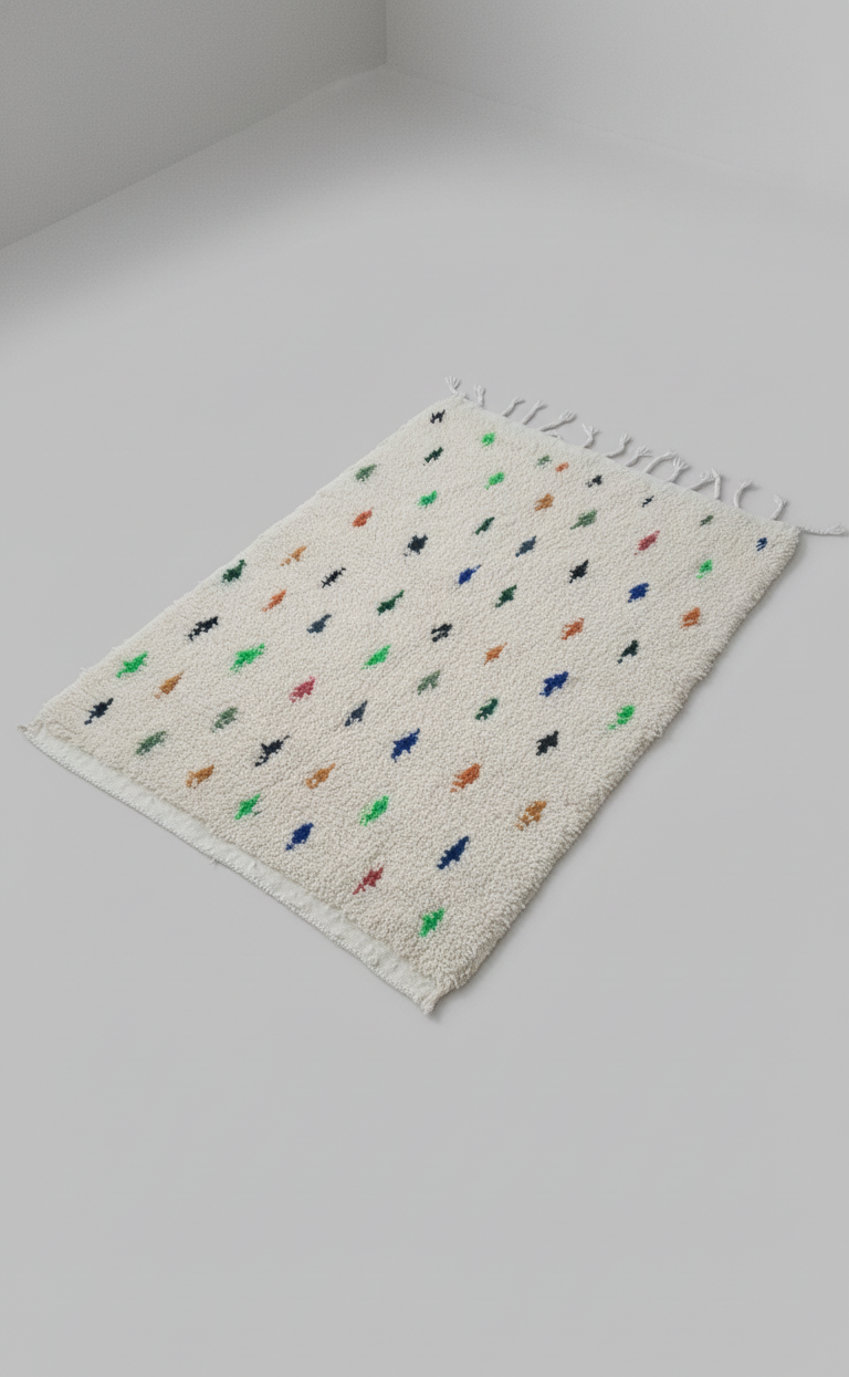 Forest Dot  Tapis à Motifs Multicolores (1m x 1.5m)