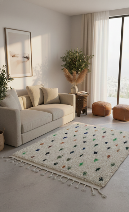 Forest Dot  Tapis à Motifs Multicolores (1m x 1.5m)