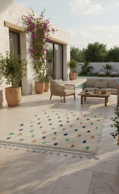 Forest Dot  Tapis à Motifs Multicolores (1m x 1.5m)