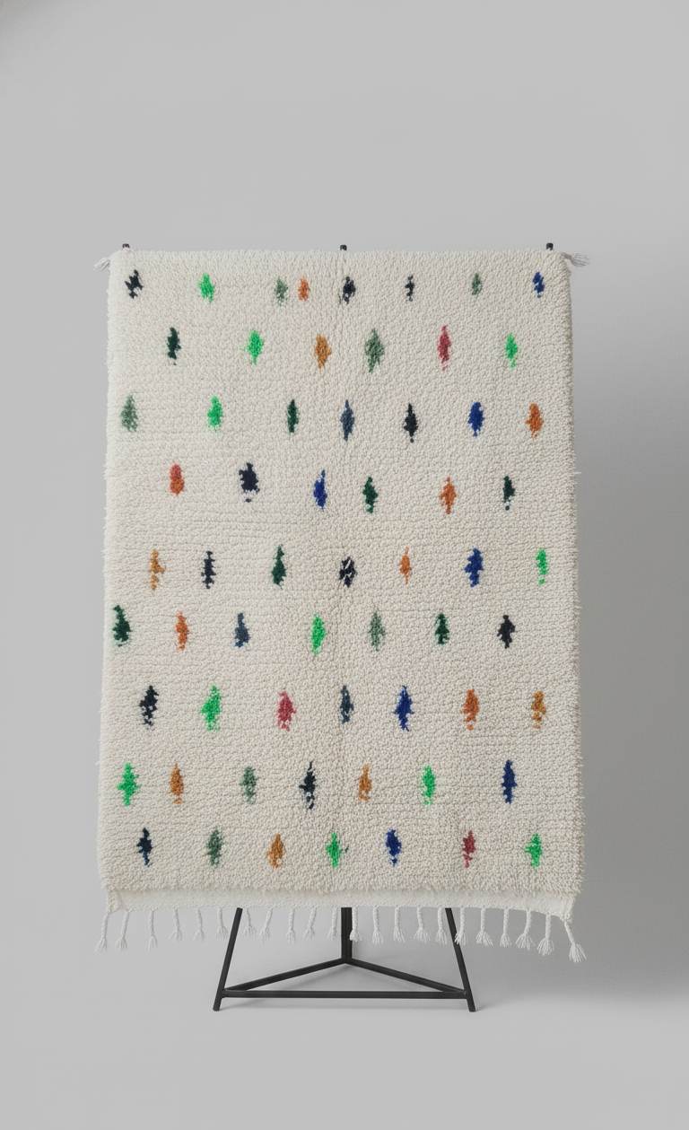 Forest Dot  Tapis à Motifs Multicolores (1m x 1.5m)