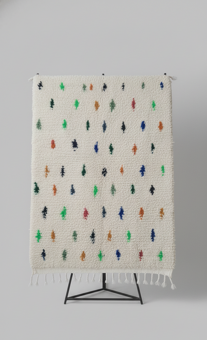 Forest Dot  Tapis à Motifs Multicolores (1m x 1.5m)