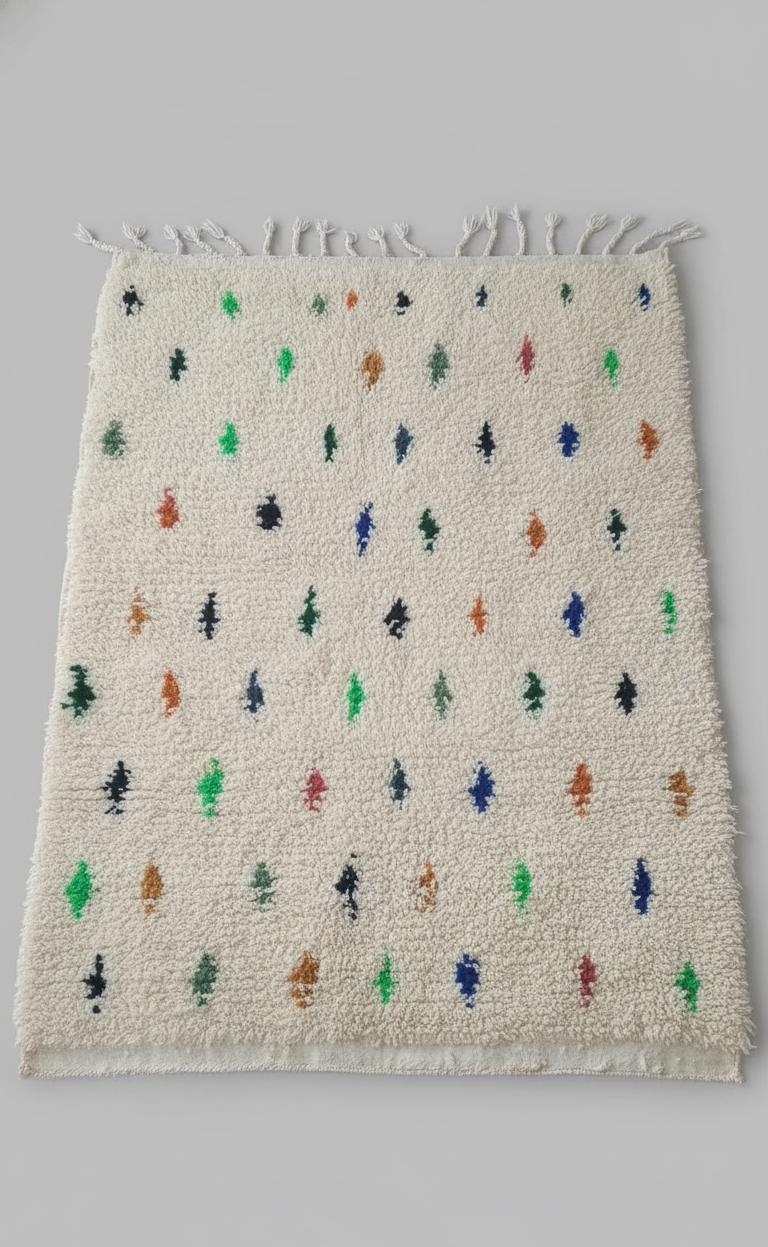 Forest Dot  Tapis à Motifs Multicolores (1m x 1.5m)