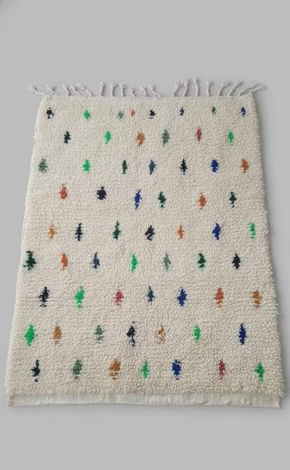 Forest Dot  Tapis à Motifs Multicolores (1m x 1.5m)