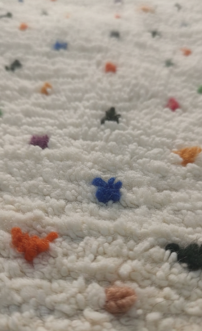 Rainbow Sprinkle – Tapis Artisanal en petits points colorés (1m x 1.5m)