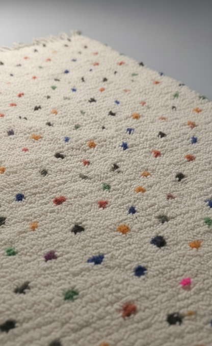 Rainbow Sprinkle – Tapis Artisanal en petits points colorés (1m x 1.5m)