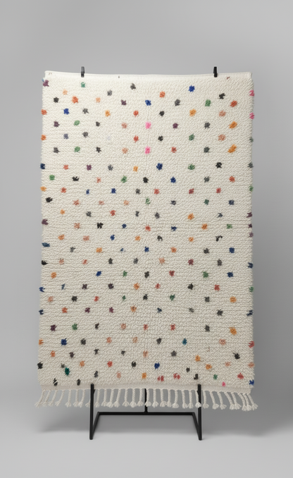 Rainbow Sprinkle – Tapis Artisanal en petits points colorés (1m x 1.5m)