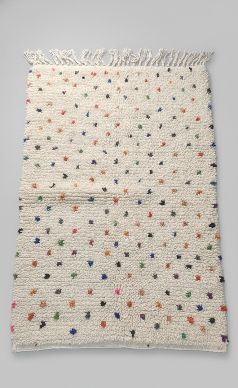 Rainbow Sprinkle – Tapis Artisanal en petits points colorés (1m x 1.5m)