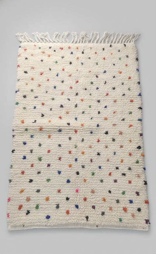 Rainbow Sprinkle – Tapis Artisanal en petits points colorés (1m x 1.5m)