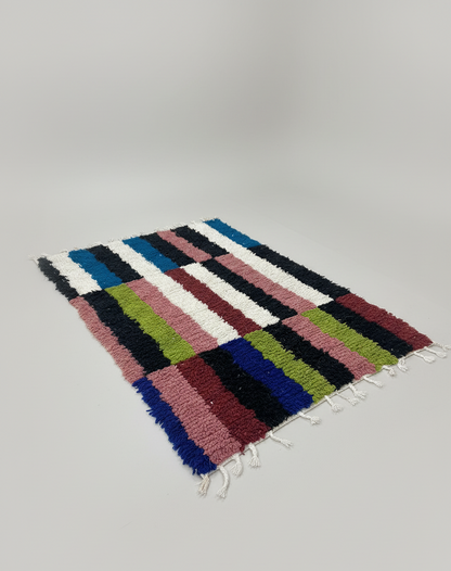 Terra Chroma – Tapis Artisanal Multicolore (1m x 1.5 m)