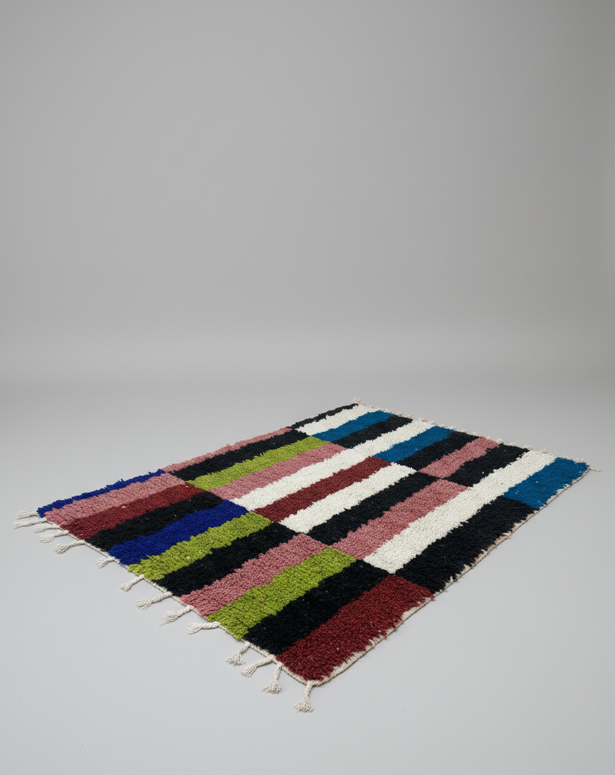 Terra Chroma – Tapis Artisanal Multicolore (1m x 1.5 m)