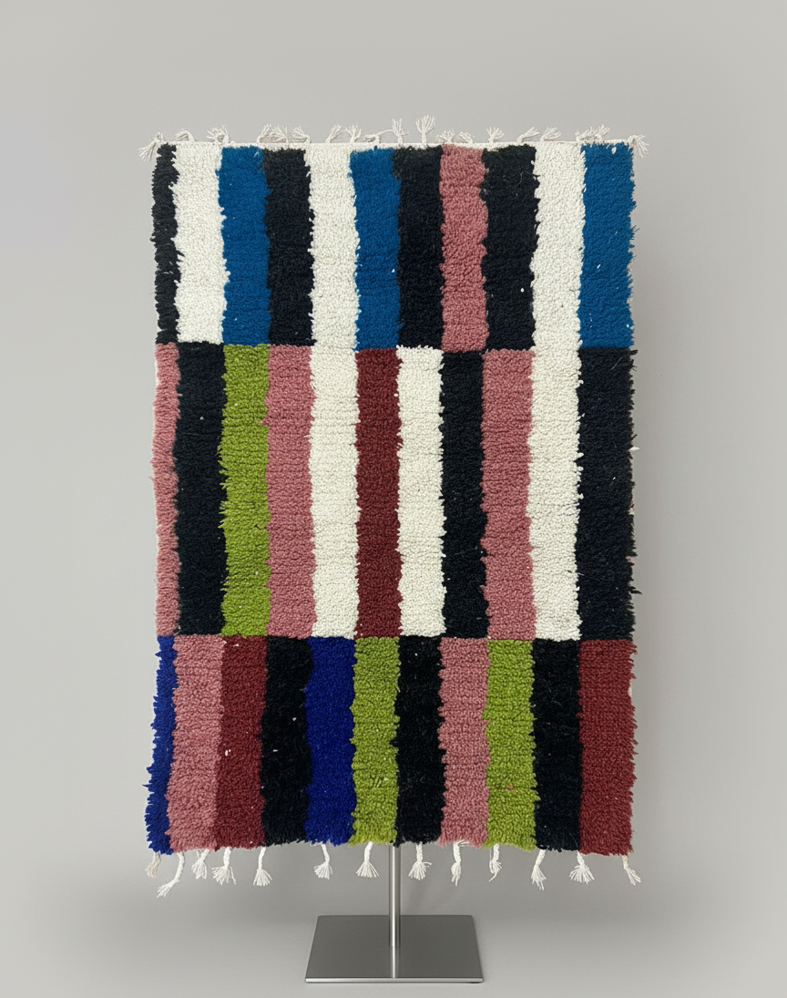 Terra Chroma – Tapis Artisanal Multicolore (1m x 1.5 m)