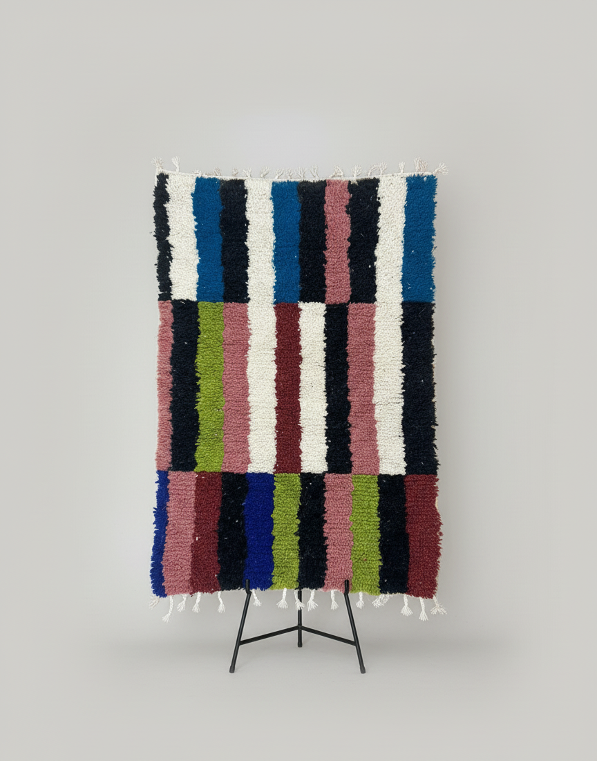 Terra Chroma – Tapis Artisanal Multicolore (1m x 1.5 m)