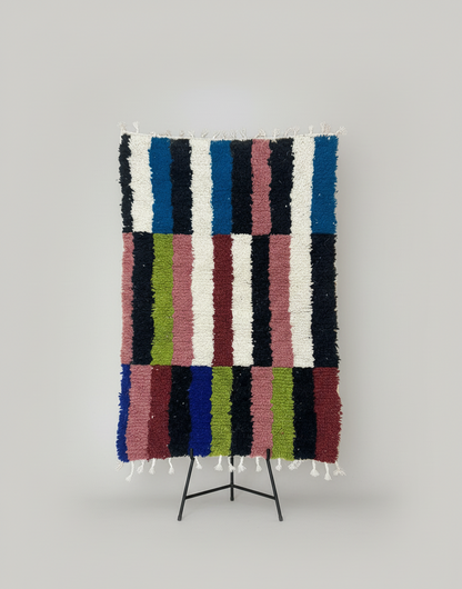 Terra Chroma – Tapis Artisanal Multicolore (1m x 1.5 m)