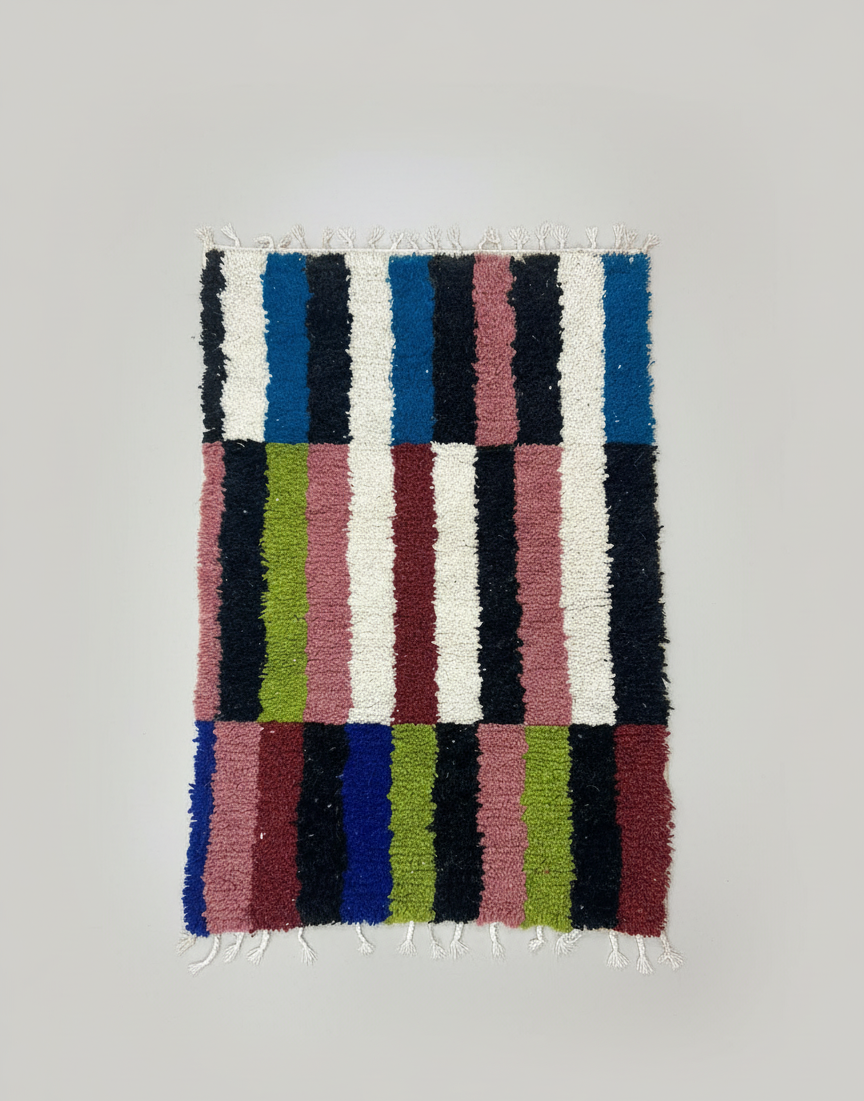 Terra Chroma – Tapis Artisanal Multicolore (1m x 1.5 m)