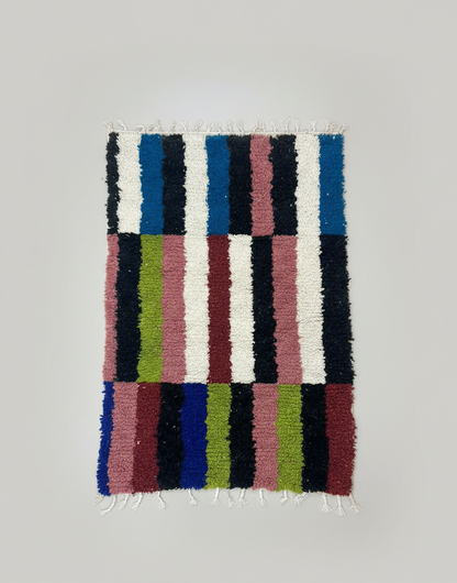 Terra Chroma – Tapis Artisanal Multicolore (1m x 1.5 m)