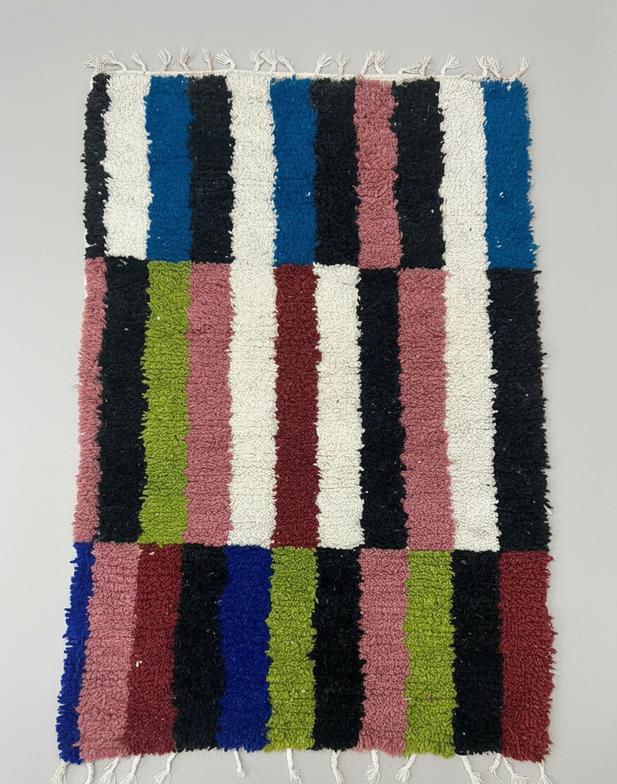 Terra Chroma – Tapis Artisanal Multicolore (1m x 1.5 m)