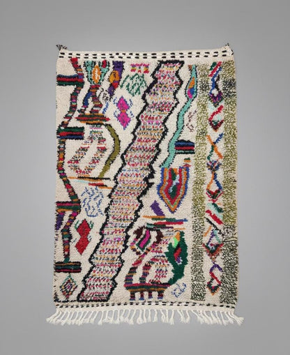 Tapis Amazigh Azilal – Multicolore (1m × 1,45m)