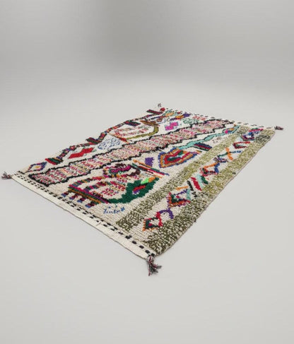 Tapis Amazigh Azilal – Multicolore (1m × 1,45m)