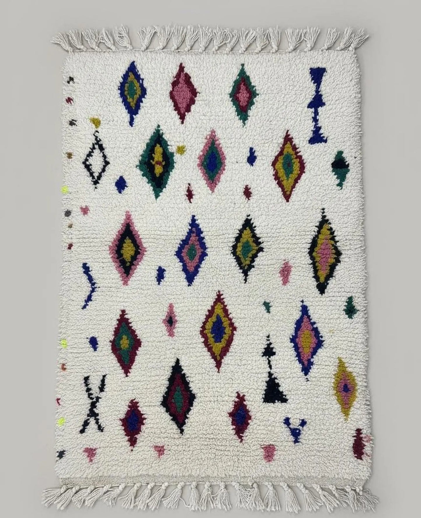 Tapis Azilal Multicolore – Géométrique (1m× 1,65 m)