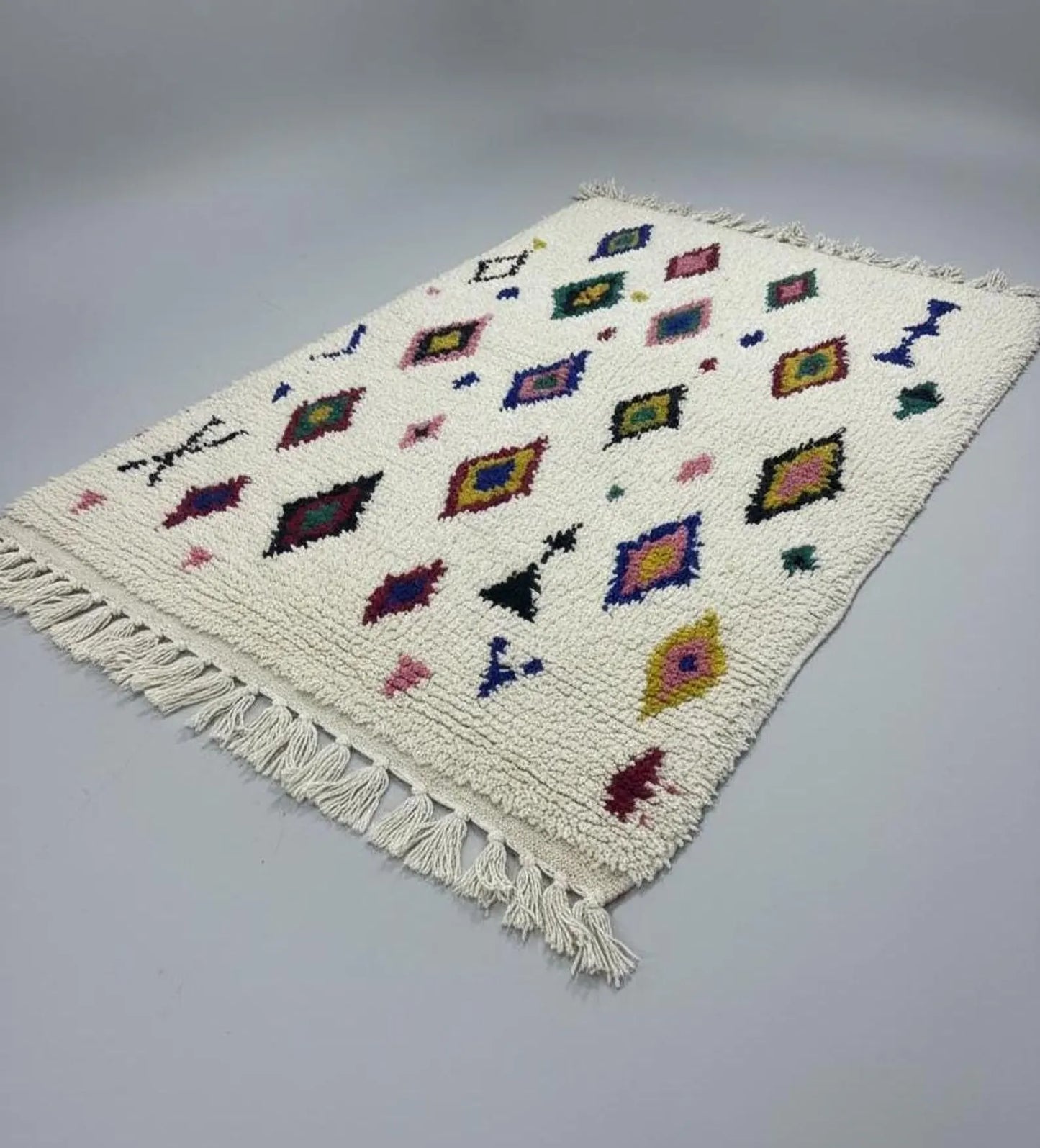 Tapis Azilal Multicolore – Géométrique (1m× 1,65 m)