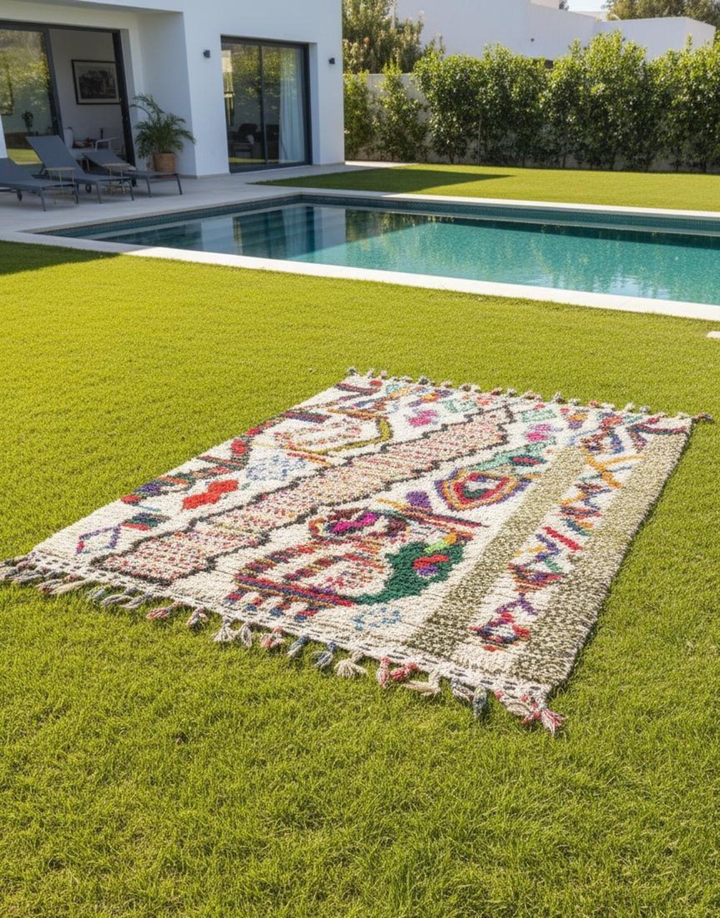 Tapis Amazigh Azilal – Multicolore (1m × 1,45m)