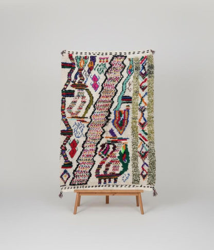 Tapis Amazigh Azilal – Multicolore (1m × 1,45m)