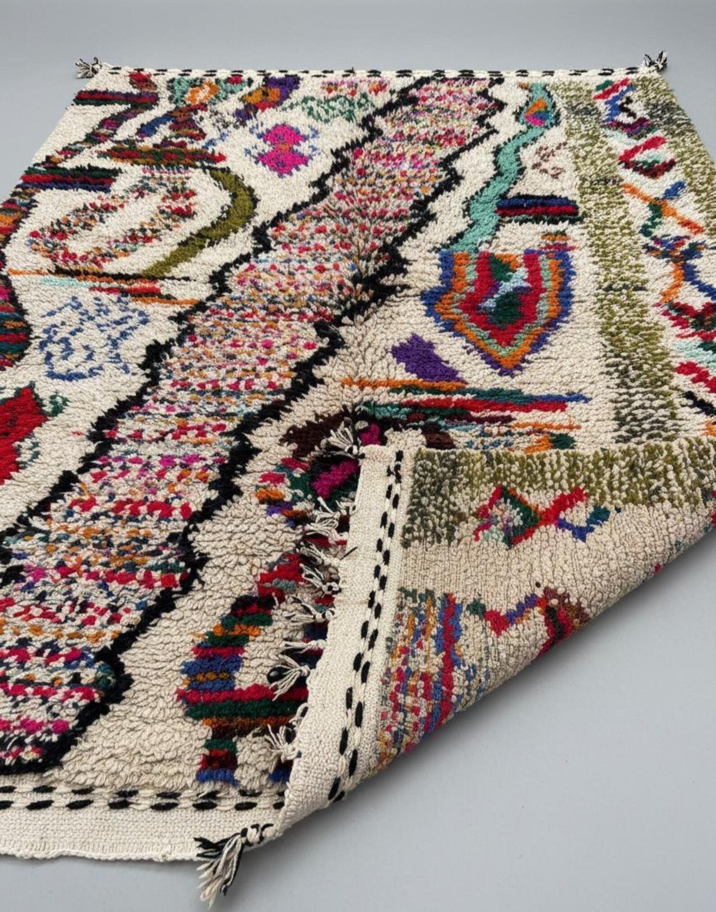 Tapis Amazigh Azilal – Multicolore (1m × 1,45m)