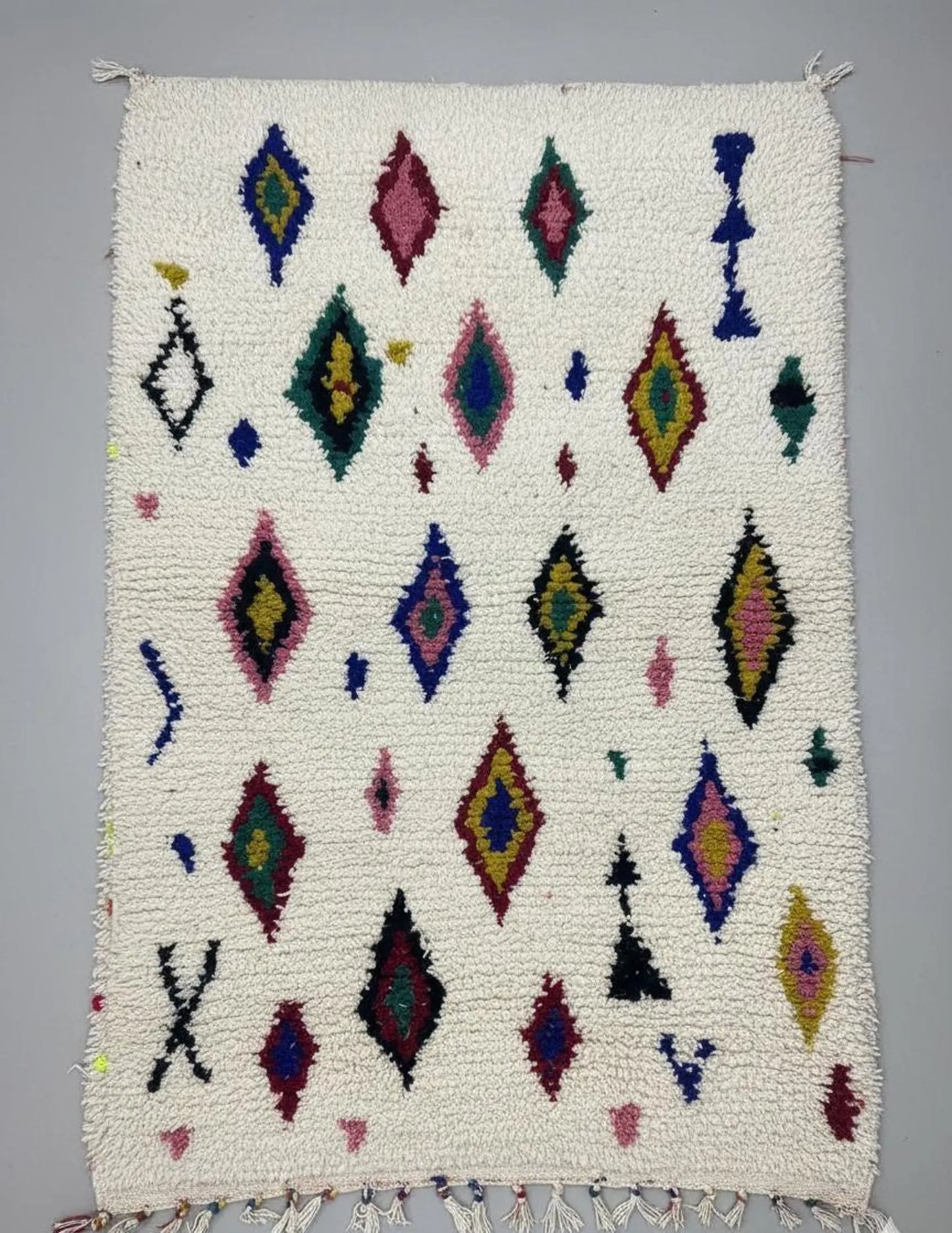 Tapis Azilal Multicolore – Géométrique (1m× 1,65 m)