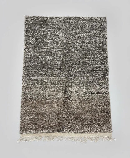 Tapis Marron Marmoucha – 100 % Laine Non Teinte (1.1m × 1,9m)