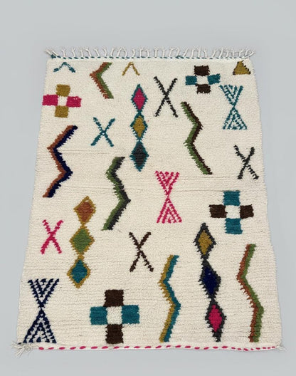 Tapis Géométrique Multicolore Amazighe  (1×1,5 m)