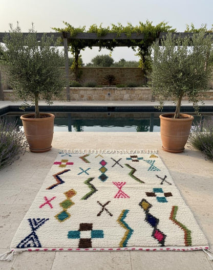 Tapis Géométrique Multicolore Amazighe  (1×1,5 m)