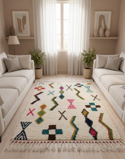 Tapis Géométrique Multicolore Amazighe  (1×1,5 m)