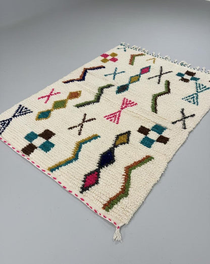 Tapis Géométrique Multicolore Amazighe  (1×1,5 m)