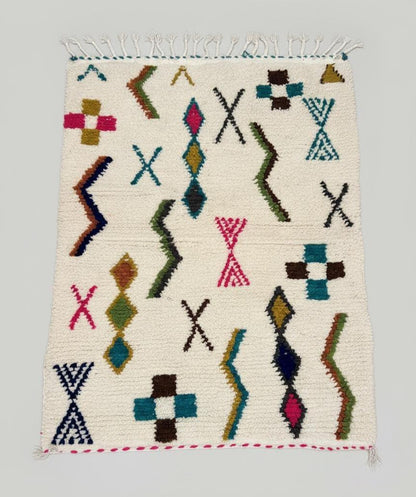 Tapis Géométrique Multicolore Amazighe  (1×1,5 m)